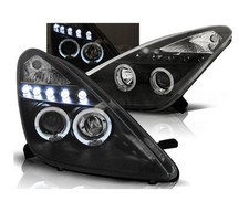 Headlights for TOYOTA CELICA T230 1999 2000 2001 2002-2005 Angel Eyes Black LHD