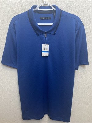 NEW Axist Men's XL Monaco Blue 1/4 Zip Short Sleeve Polo Shirt NWT $50