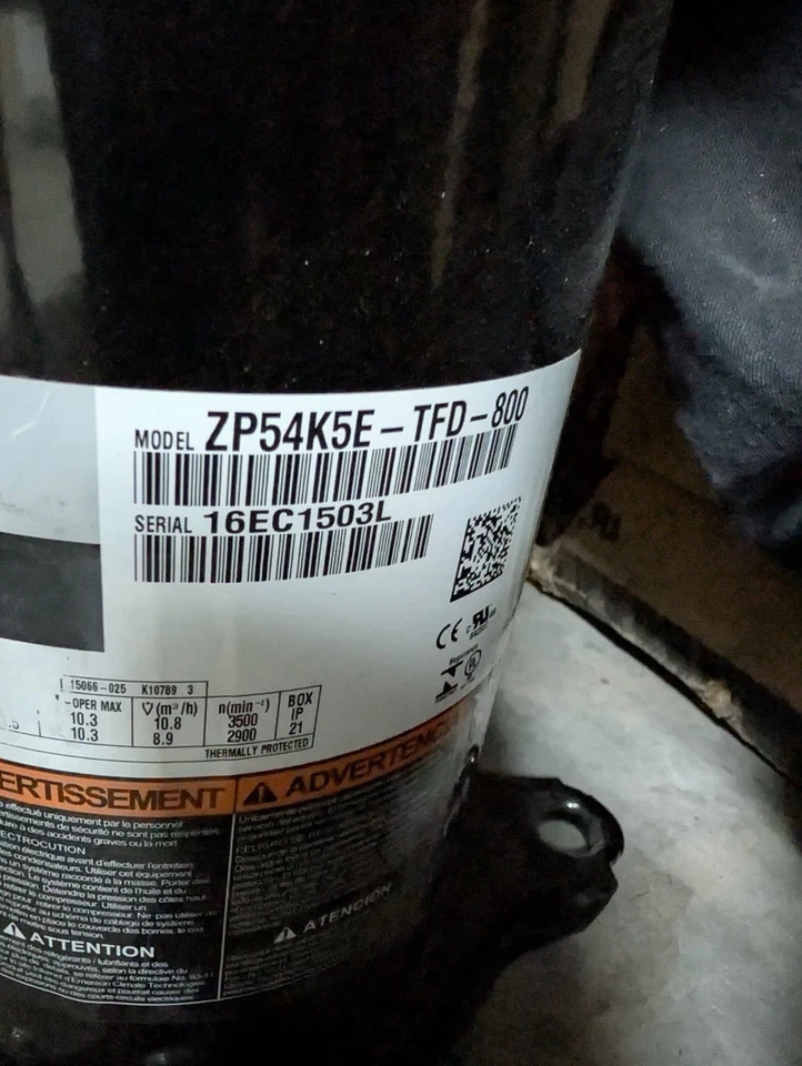 COPELAND ZP54K5E-TFD-800 Scroll Compressor New