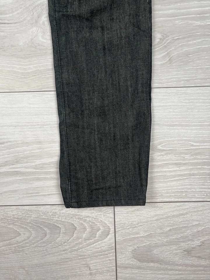 Dsquared2 Italia Vintage Negro Denim Lujo Motociclista Slim Fit Pantalones Pa... - Imagen 3 de 4