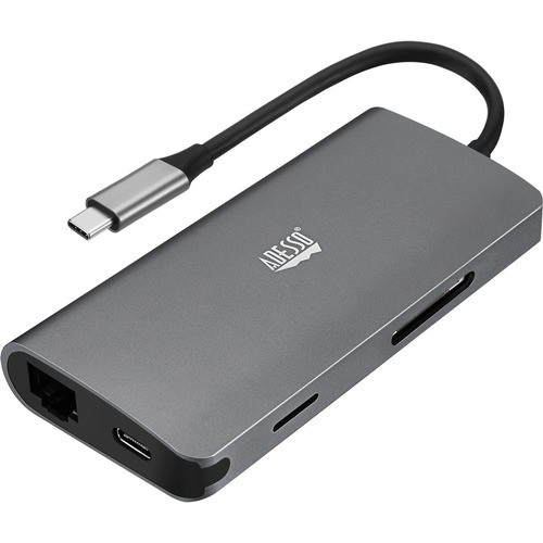 Adesso 8-in-1 USB-C Multi-Port Docking Station (TAA Compliant) - Picture 1 of 9