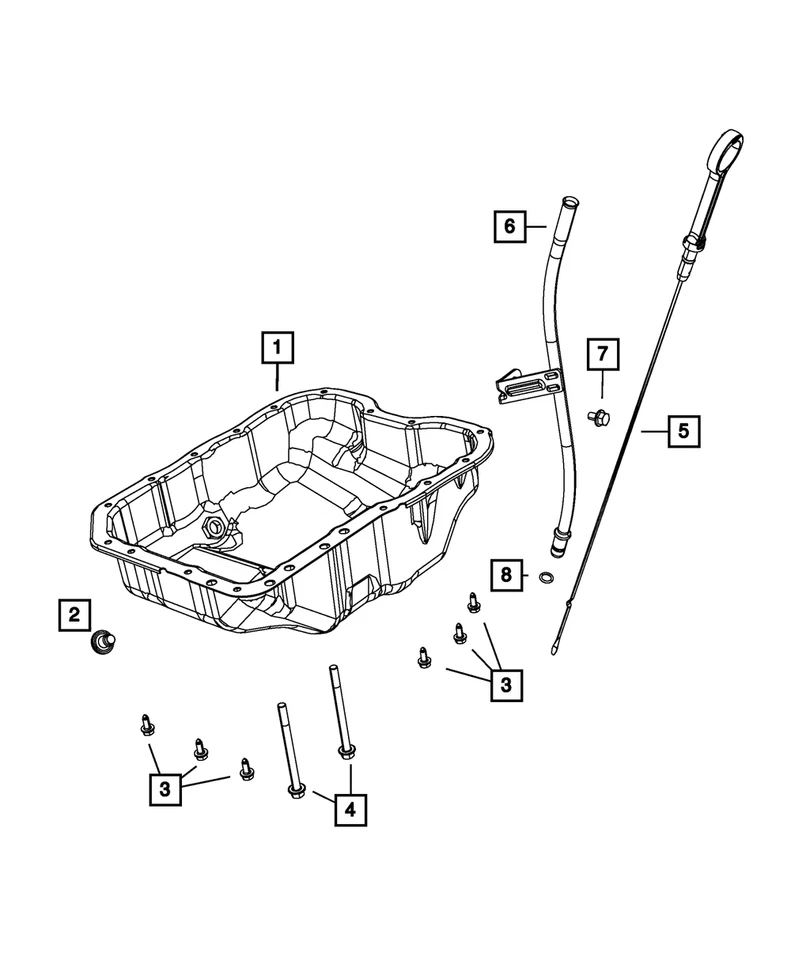 2009-20 DODGE JOURNEY 2.4L ENGINE OIL DIPSTICK INDICATOR OEM 4884688AD - Image 3 of 4
