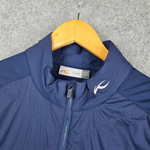 KJUS Retention Jacket Mens 50 M Navy Blue Quilted Full Zip Golf Performance image 2
