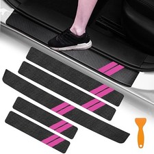 Door Sill Guard Decoration Stickers for Dodge Charger 5PCS Pink Trim