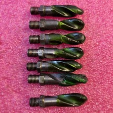 .2969 Piloted Drill Bit, Aircraft Tool 1/4  -28 Threaded Shank, Lot of 7