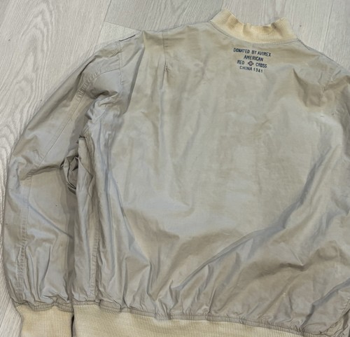 Vintage 1987 88 Avirex Type MA-1 American Flag Bomber Jacket Flight Men’s Medium - Picture 5 of 8