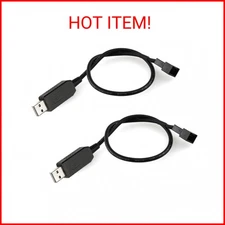 Gebildet Pack of 2 Full Speed 12V Voltage Step-Up USB to 3-Pin and 4-Pin PC Fan