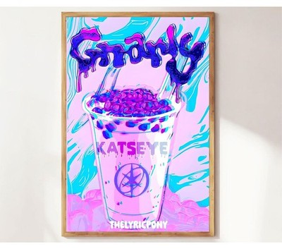 Katseye pink Gnarly Boba Poster
