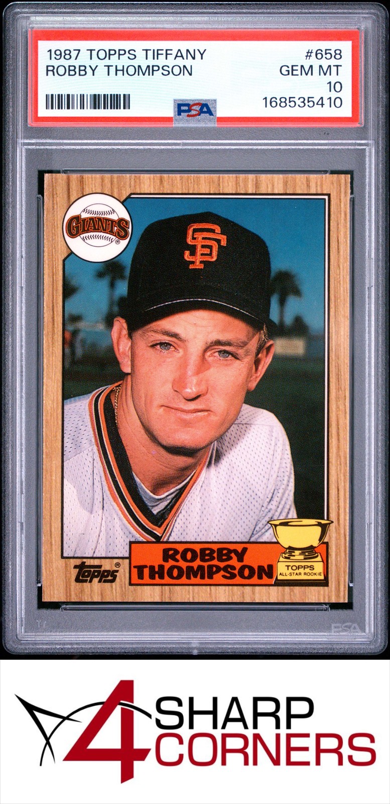 1987 TOPPS TIFFANY ALL-STAR ROOKIE #658 ROBBY THOMPSON RC GIANTS PSA 10