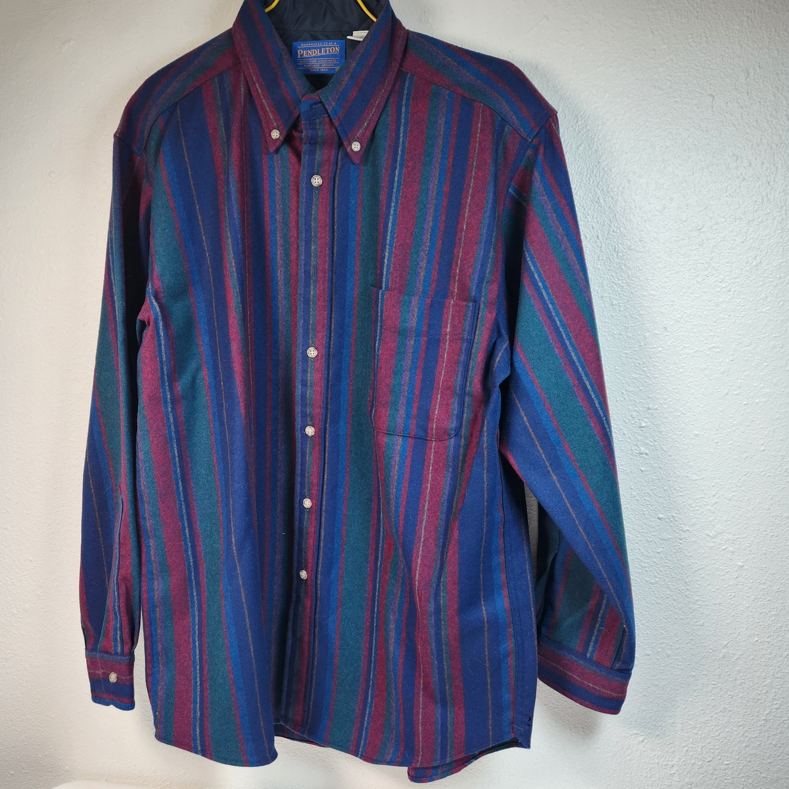 Vintage Pendleton Button Down 100% Virgin Wool Sh… - image 1