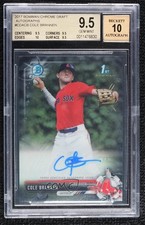 2017 Bowman Draft Chrome Pick Cole Brannen #CDA-CB BGS 9.5 GEM MINT Auto 0l2
