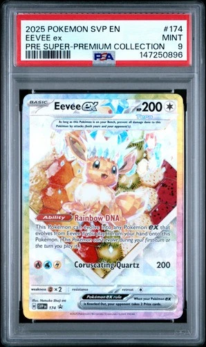 2025 POKEMON SVP PROMO SUPER-PREMIUM COLLECTION #174 EEVEE EX PSA 9