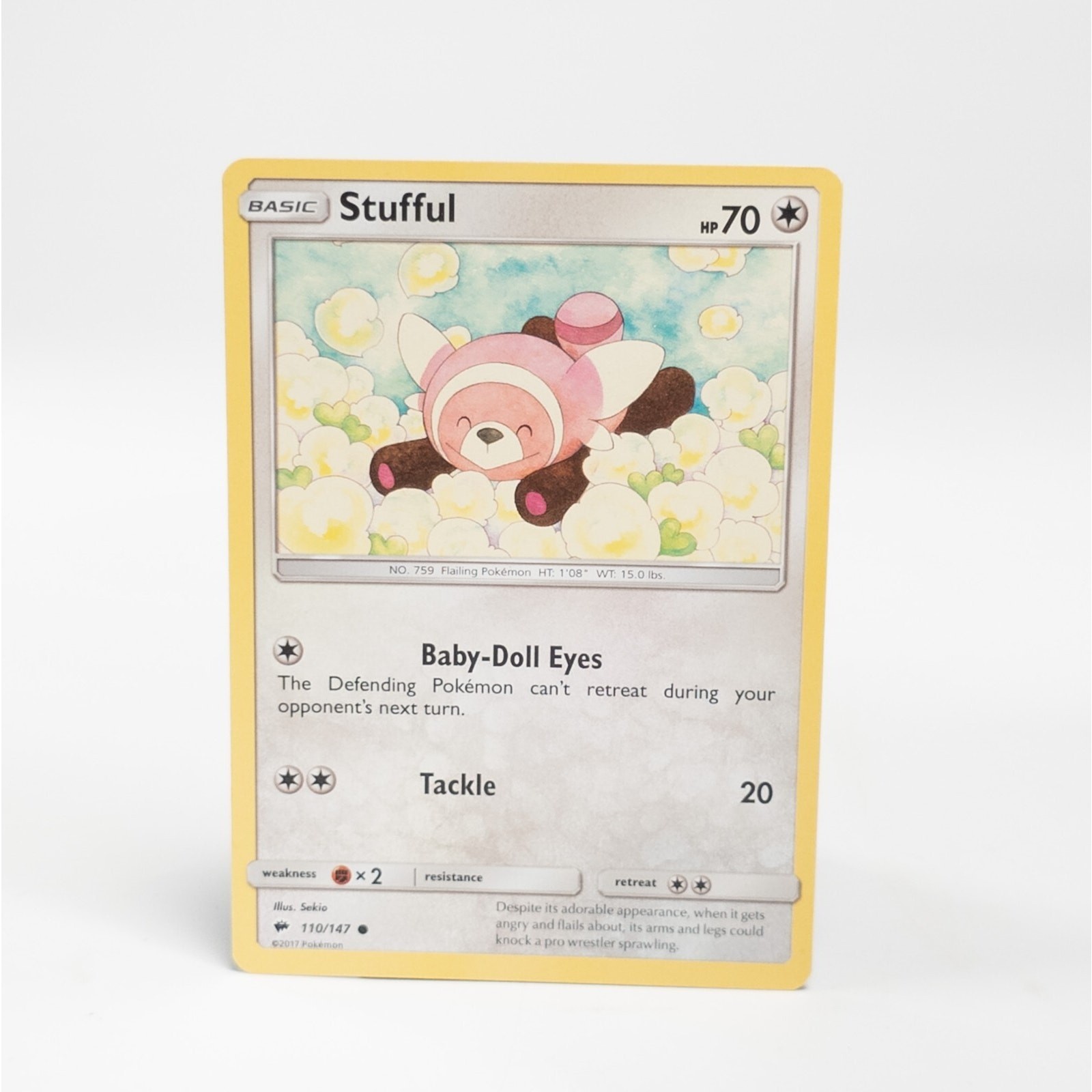 Stufful 110/147 Pokemon SM - Burning Shadows Common NM