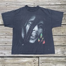 VINTAGE BOB MARLEY T-SHIRT SZ LARGE DISTRESSED