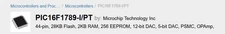 Microchip Part # PIC16F1789-I/PT NEW/UN-USED 44-pin, 28KB Flash, 2KB RAM