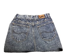 VINTAGE LEE MOM JEANS ACID WASHED 80'S MADE IN USA WOMEN'S PETITE SIZE 10 P