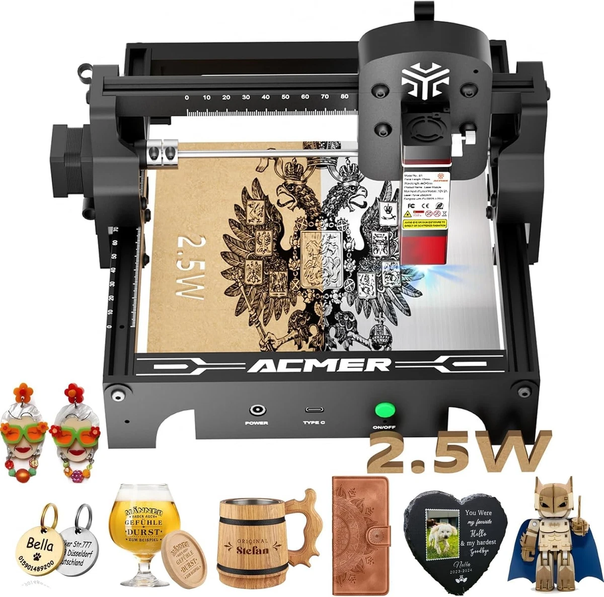 LONGER Ray5 mini 2.5W Laser Engraver with 15.7x 15.7