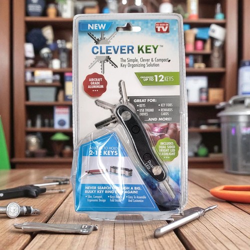 Chiave intelligente organizza da 2 a 12 tasti visti in TV alluminio pieghevole compatto - Foto 1 di 3