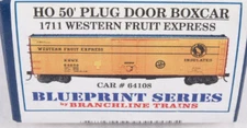 Branchline Trains 1711 HO Western Fruit Express 50' Plug Door Boxcar #64108 Kit