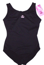 Capezio Disney Princess Leotard Bodysuit Short Sleeve Tiara Crown New Girl M 7 8