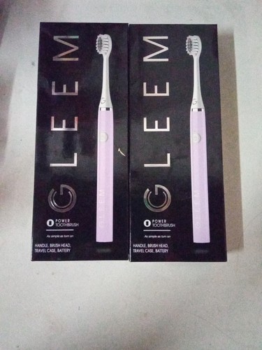 2 Gleem Electric Toothbrush Battery Powered Sonic Vibration Lavender