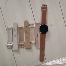 Samsung Galaxy Watch 4 40mm Silver Stainless Case Pink Silicone Band 4GB