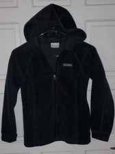 COLUMBIA JACKET Hooded fleece front zip sports outerwear Kids Size M 10-12