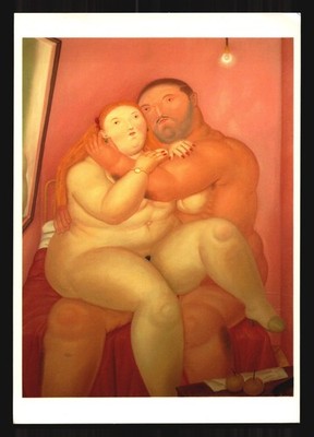 Fernando Botero Amantes Lovers Postcard Vtg Aldeasa Madrid