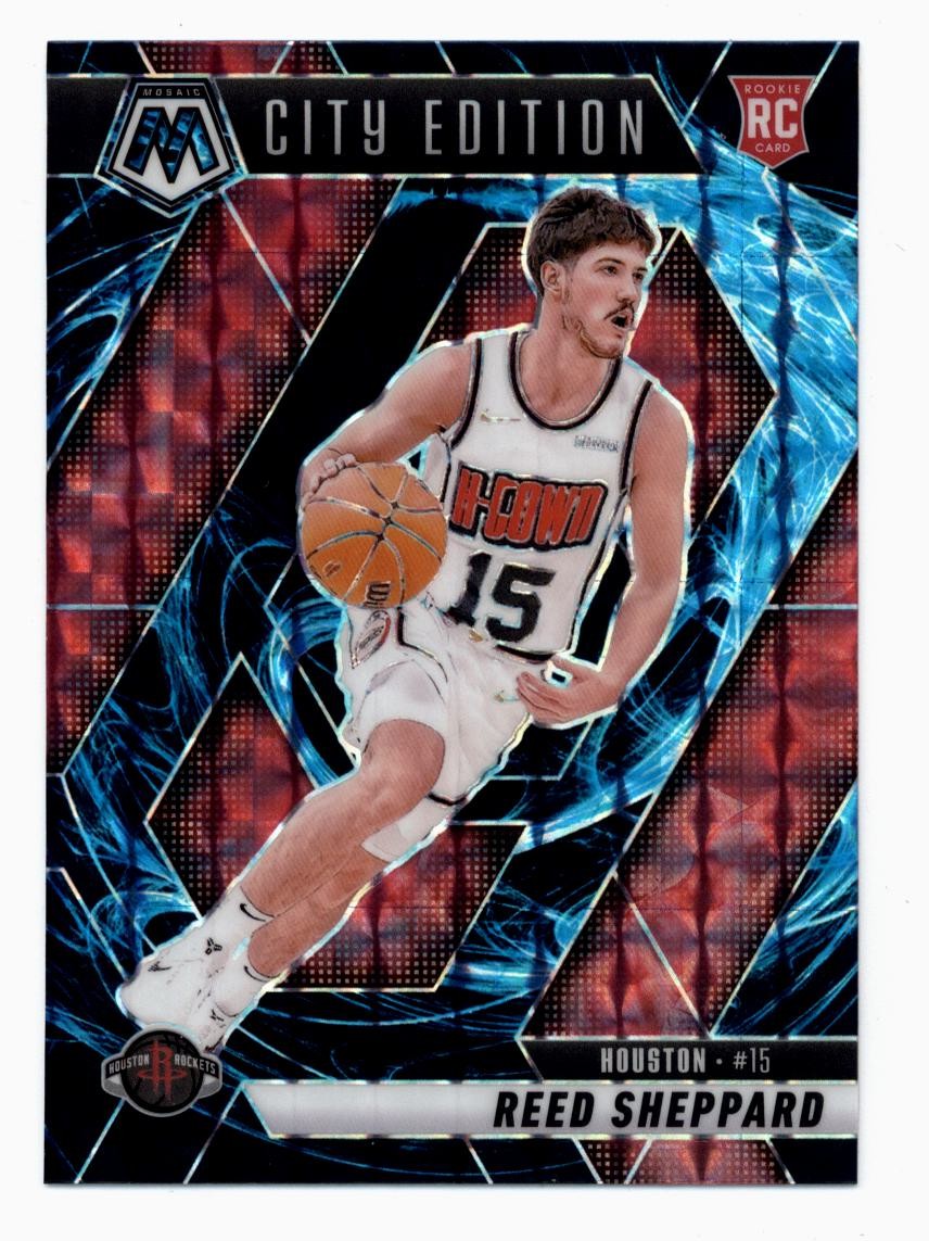2024-25 Panini Mosaic Basketball #276 Reed Sheppard Genesis Rookie RC Rockets
