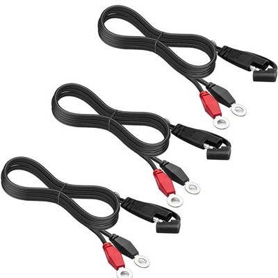 Mroinge Battery Ring Terminal Harness with 2ft 18AWG Cable and Terminals 