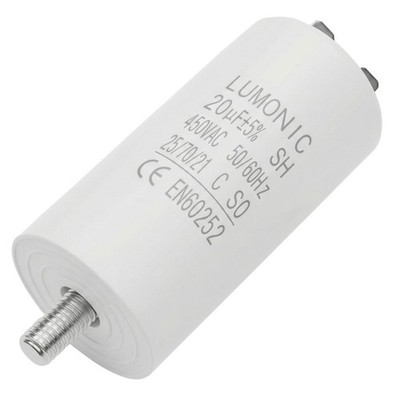Anlaufkondensator 20µF 450V mit Stecker 6,3x0,8mm 38x75mm 20uF Motorkondensator 