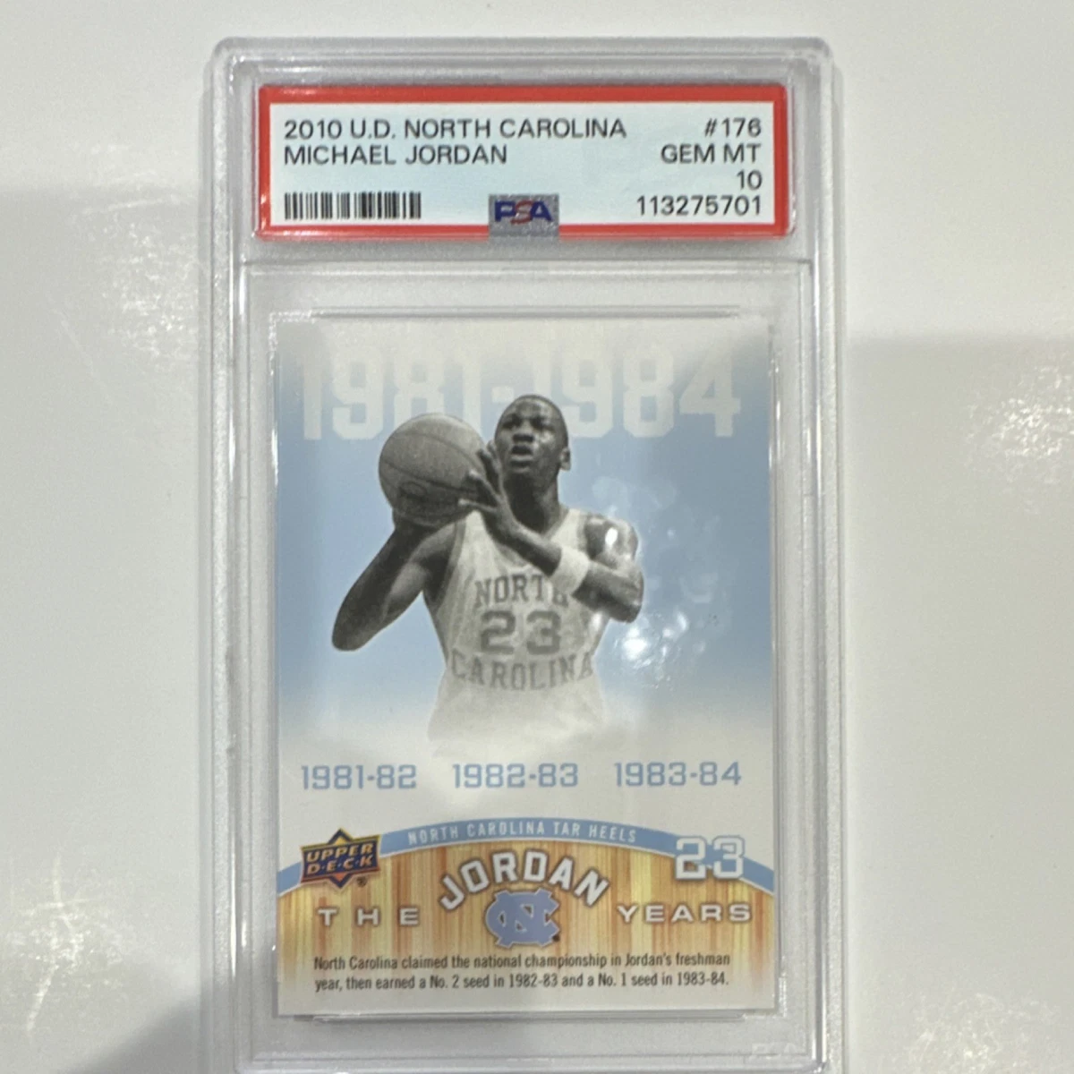 2010-11 UD North Carolina Basketball - Michael Jordan #176 for