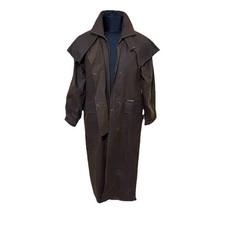 Driza-Bone Horse Riding Coat,Brown Wax Long Jacket (Size 4) Men’s S Rrp £275
