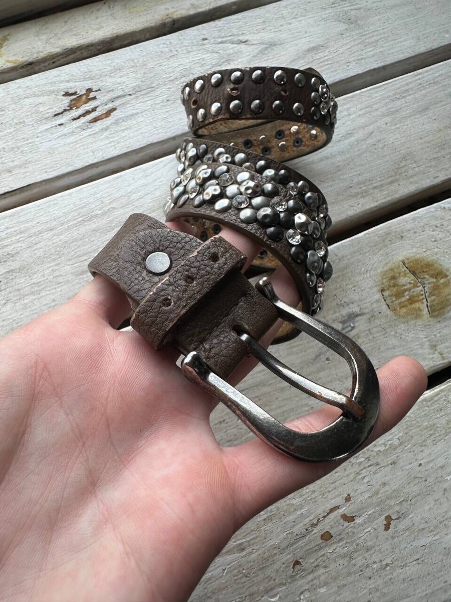 🚨 VINTAGE AVANT GARDE METAL BELT OPIUM IFSIXWASNINE LEATHER