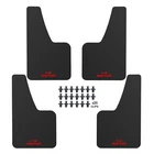 4x Car Rally Carbon Fiber Effect Universal Mud Flaps Splash Guards Front Rear &