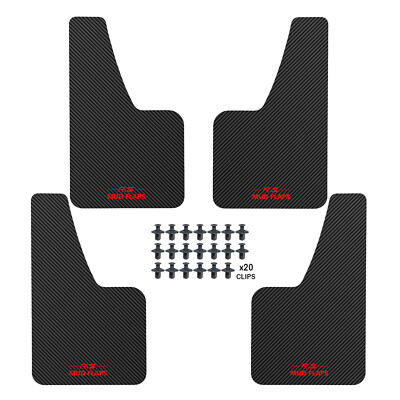 #ad #ad x4 Carbon fiber texture Splash Guards Mud Flaps Universal f Car Sedan Hatchback $16.14
