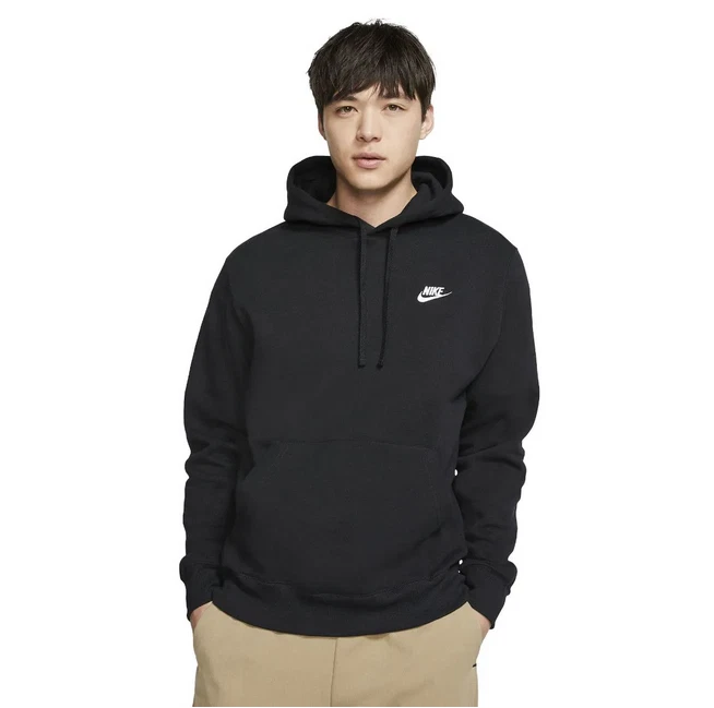 Mens Nike Gym Athletic Embroidered Club Hoodie Hooded Sweatshirt Pullover New - product detail image 1
