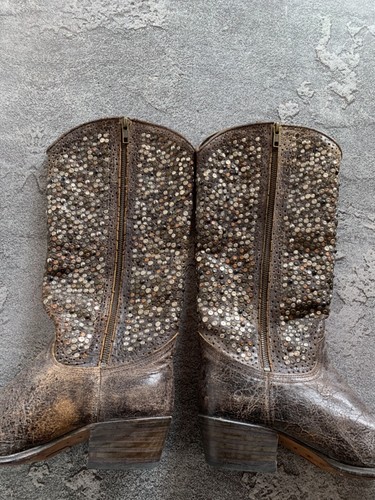 Frye Deborah Studded Tall Western Women Boot size 8 - Picture 11 of 19