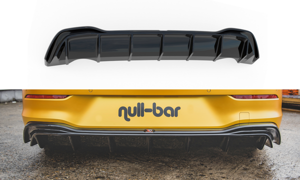 CUP Diffusor Ansatz Schwarz FüR VW Golf 8 Heck StoßStange Rear Splitter Hinten-image