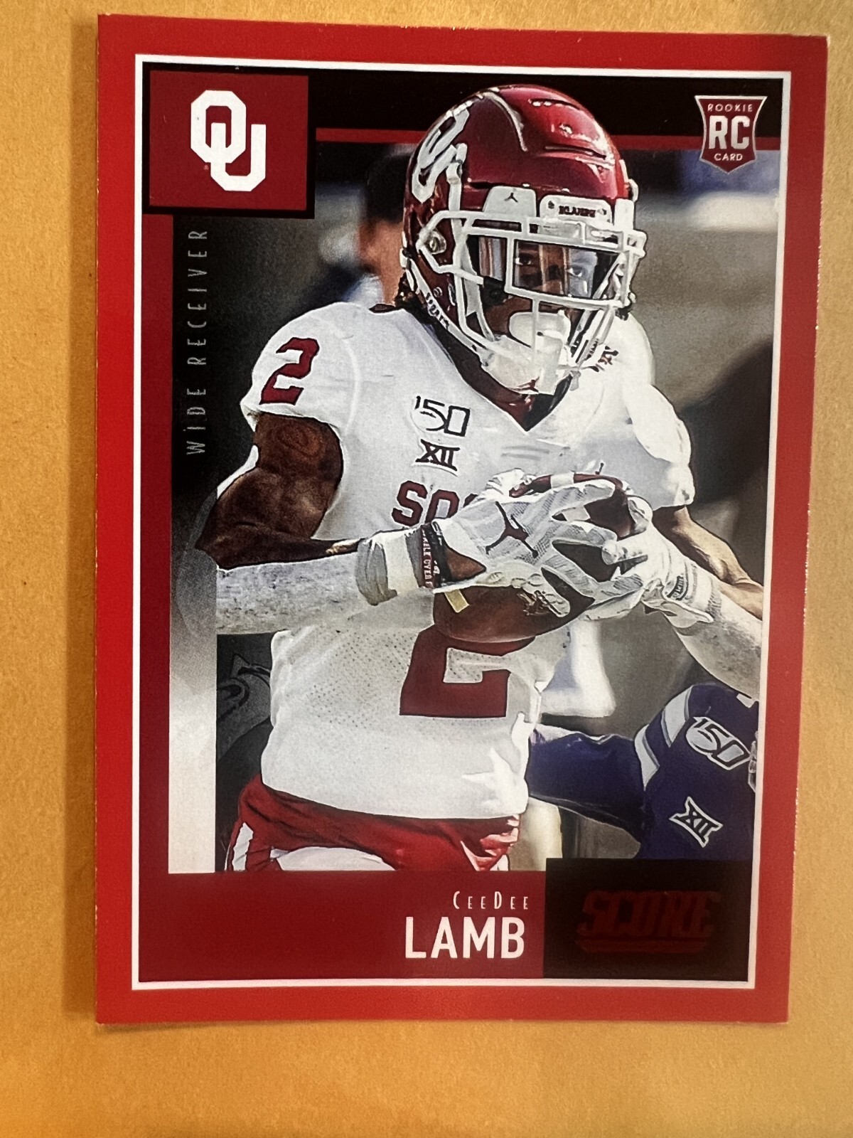 2020 Score Red Parallel #416 CeeDee Lamb Oklahoma Sooners Rookie RC