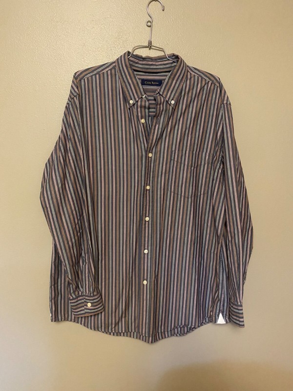 Men’s Club Room 100% Cotton Long  Sleeve  Shirt  Size Large