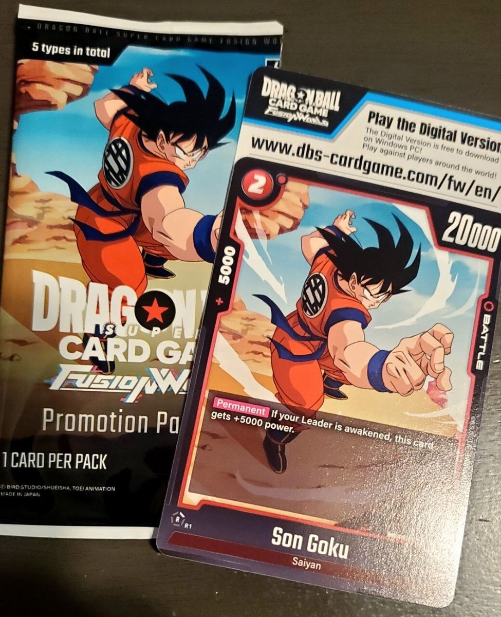 DRAGON BALL CARD GAME FUSION WORLD PROMO PACK - SON GOKU - MINT