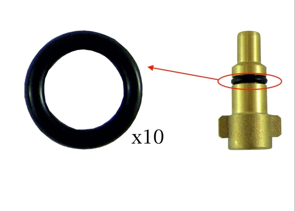 Paquete de 10 juntas tóricas de espuma de nieve y lanza para lavadora a presión Nilfisk Kew Alto A&R