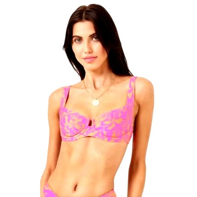 Reversible Underwire X Cross Seam-Free Lspace Camellia Top Path to Paradise S