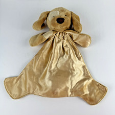 Baby Gund Spunky Huggybuddy 17" Beige Puppy Dog Lovey Satin Blankey