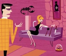 SHAG Josh Agle "Scorpio” Zodiac Serigraph Art Printer Proof Print Unframed Mint