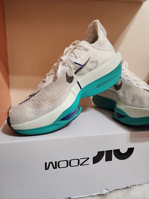 Men's Size 6 Nike Air Zoom Alphafly NEXT% 2 White Clear Jade