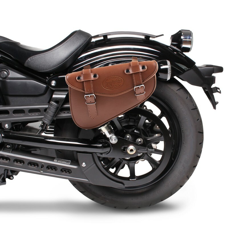 Saddle bag Honda Rebel 500 Arizona I 3l brown side swing arm frame