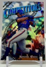 1997 Topps Finest Uncommon - Silver Embossed Refractor Rondell White #296