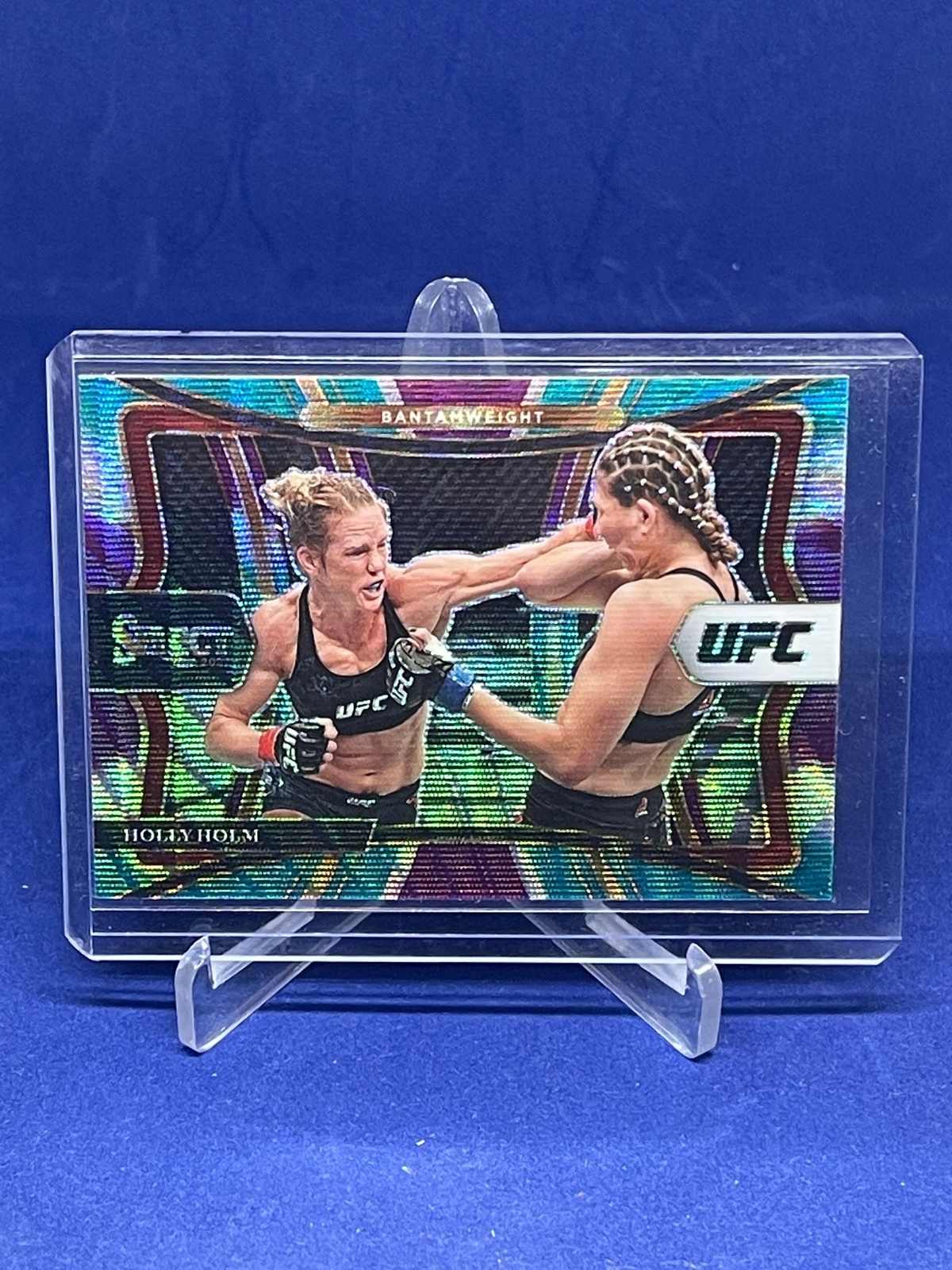 HOLLY HOLM 2021 PANINI SELECT UFC PREMIER LEVEL TRI COLOR PRIZM #132